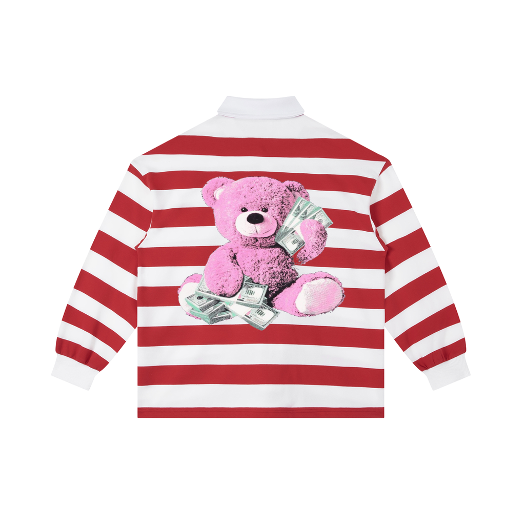 Color Block Stripe Polo Shirt