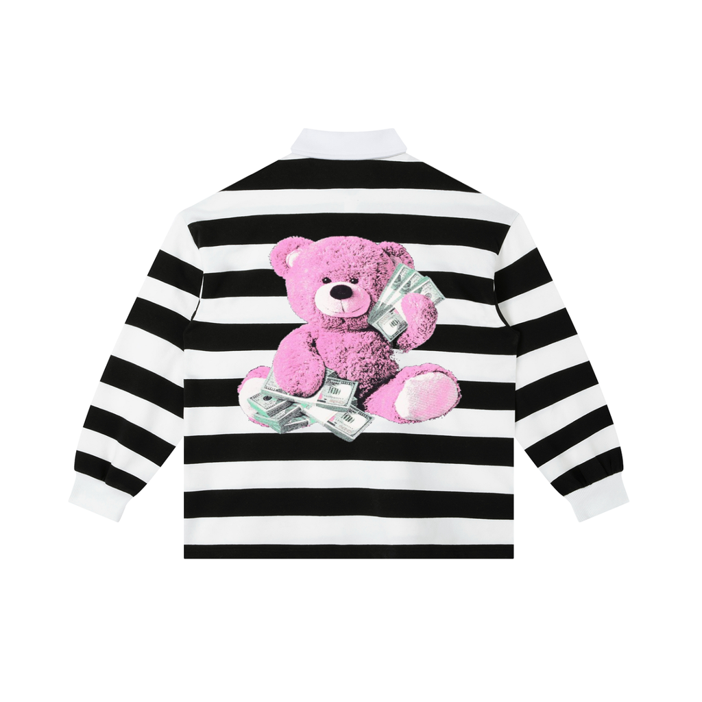 Color Block Stripe Polo Shirt