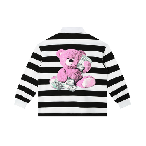 Color Block Stripe Polo Shirt