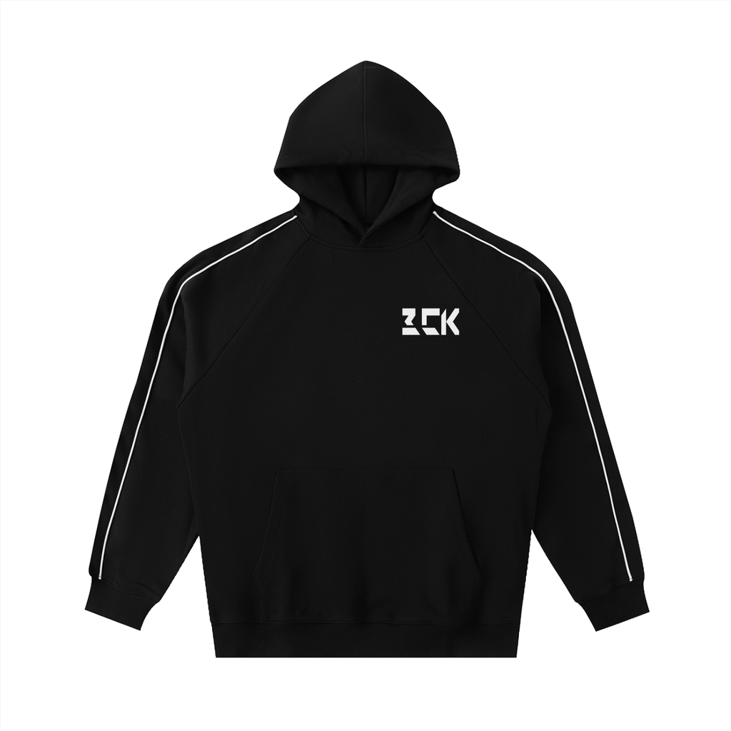 Contrast Piping Raglan Hoodie