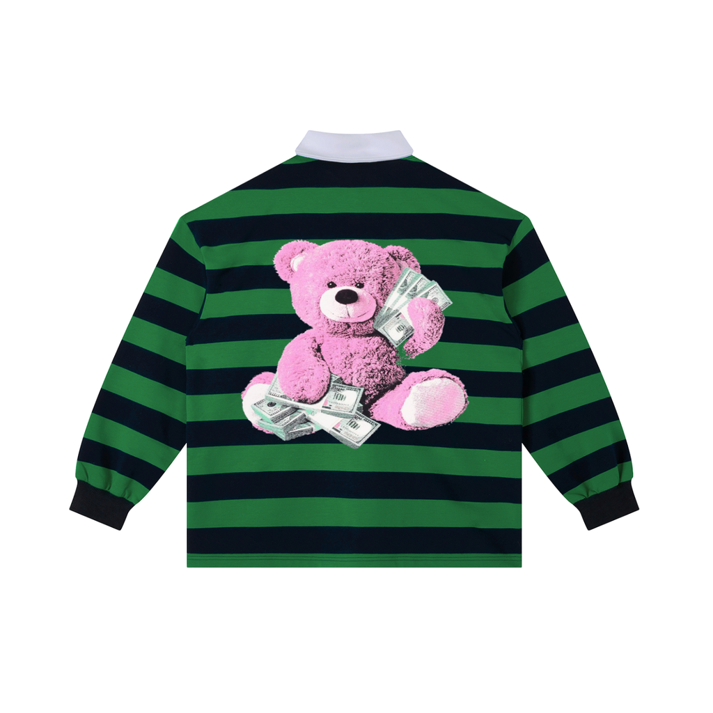 Color Block Stripe Polo Shirt