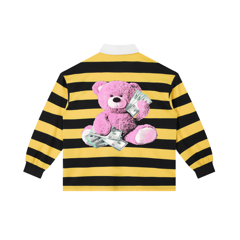 Color Block Stripe Polo Shirt